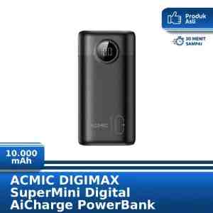 ACMIC DIGIMAX SuperMini Digital AiCharge PowerBank 10.000 mAH 22.5W Fast Chargin - Powerbank digital compact dengan...