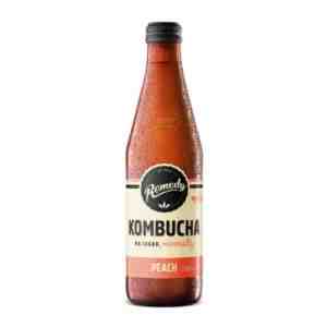 REMEDY ORGANIC KOMBUCHA PEACH 330ML BTL