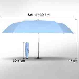 Umbrella Foldable Blue 90cm - Payung - Umbrella Foldable Blue 90cm - Payung Material  A