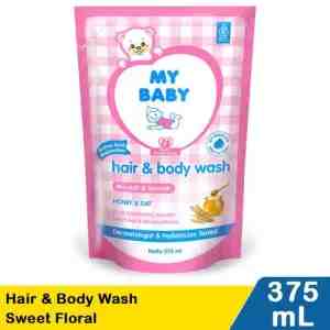 My Baby Hair  Body Wash Sweet Floral 375ml - MY BABY,HAIR  BODY WASH SWEET FLORAL 375mL PCH
