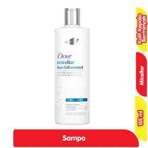 Dove Micellar Sampo Rambut Rontok  Kulit Kepala Berminyak 155 ml - Dove Micellar Sampo Rambut Rontok  Kulit Kepala B