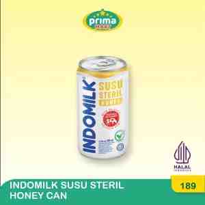 Indomilk Susu Steril Honey 189 Mlcan - Indomilk Susu Steril Honey 189 Mlcan