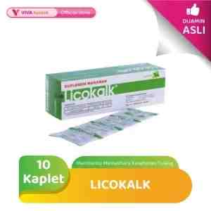 Licokalk untuk Membantu Memelihara Kesehatan Tulang 10 Kaplet - STRIP