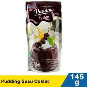 Nutrijell  Ar Pudding Susu Coklat 145g - NUTRIJELL  AR,PUDDING SUSU COKLAT 145g PCH