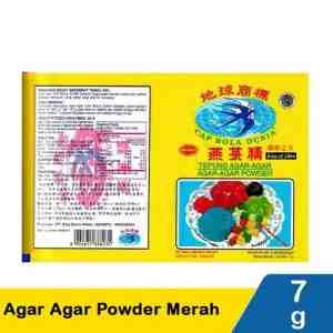 Bola Dunia Agar Agar Powder Merah 7g - BOLA DUNIA,AGAR AGAR POWDER MERAH 7g PCK