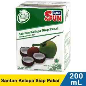 Sun Kara Santan Kelapa Siap Pakai 200ml - SUN KARA,SANTAN KELAPA SIAP PAKAI 200mL TPK