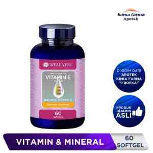 Wellness Natural Vitamin E 400 IU 60 Softgel  Vitamin E  Kimia Farma - Wellness Vitamin E merupakan antioksidan kuat men