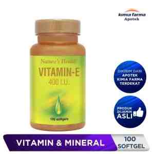 Natures Health Vitamin E 400 IU 100 Kapsul  Vitamin E  Kimia Farma - Natures Health Vitamin E 400 IU suplement yang ber