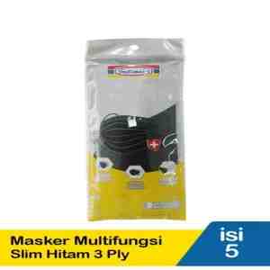 Indomaret Masker Slim 3ply 5s Hitam - INDOMARET,MASKER SLIM 3PLY 5S HITAM