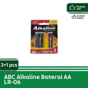 ABC Alkaline Baterai AA LR-06 2 pcs - Paket ekonomis baterai AA, siap pakai untuk perang