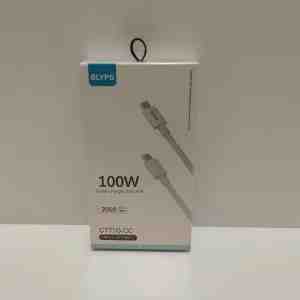 OLYPS  TPE Charging Cable Type-C to Type-C, White, 2m, 100W - Extra reach charging with OLYPS White TPE Cable 2