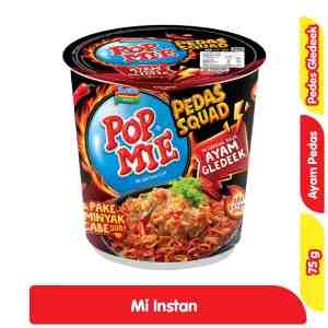 Pop Mie Mi Instan Cup Goreng Pedes Gledeek Ayam Pedas 75 g - Pop Mie Mi Instan Cup Goreng Pedes Gledeek Ayam Pe