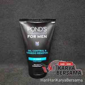 PERAWATAN WAJAH PONDS FOR MEN OIL CONTROL  COMEDO REMOVAL ICY SCRUB FACE WASH - -