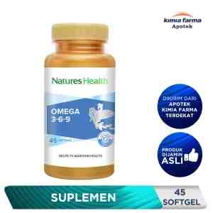 Natures Health Omega 3-6-9 45 Softgel  Suplemen Kesehatan  Kimia Farma - Natures Health Omega 3-6-9 membantu memelihara kes