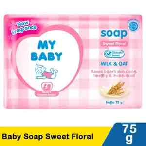 My Baby Baby Soap Sweet Floral 75g - MY BABY,BABY SOAP SWEET FLORAL 75g BAR