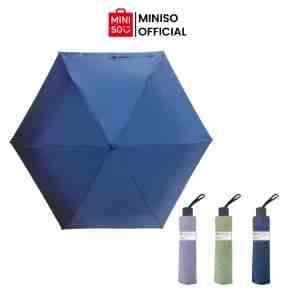 Classic Solid Color Sun UmbrellaDark Blue - Payung lipat praktis solid color biru tua, simpel