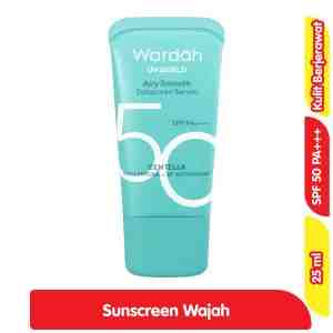 Wardah UV Shield Sunscreen Serum Wajah Airy Smooth SPF 50 25 ml - Wardah UV Shield Sunscreen Serum Wajah Airy Smooth