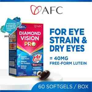 AFC Diamond Vision PRO 4X Lutein Zeaxanthin Eye Supplement Softgel 60s 68115 - Diamond Vision PRO 4X Lutein Zeaxanthin Eye...