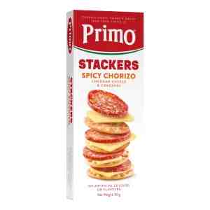 Primo Stackers Chorizo Cheddar Cheese  Crackers - Primo Stackers Chorizo Cheddar Cheese  Crackers
