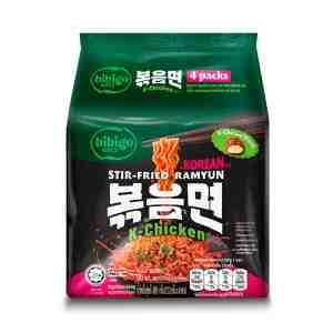 BIBIGO  122.  4 K-Chicken Flavor Ramyun 122 g. Pack 4