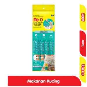 Me-O Creamy Snack Makanan Kucing Basah Adult Rasa Tuna Sachet 4 x 15 g - Me-O Creamy Snack Makanan Kucing Basah Adult Rasa