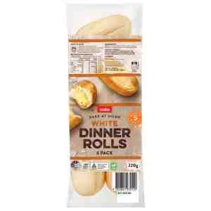 220 Coles Frozen White Dinner Rolls 220g - Coles Frozen White Dinner Rolls 220g.