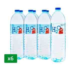 H2O  1500 . X 6  BIG C H2O Drinking Water 1500 ml. X 6 pcs.
