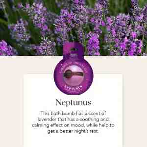 SECRET GARDEN BATH BOMB NEPTUNUS - LAVENDER 100GR BLISTER - Neptune  Lavender Bunga Lavender Restful night