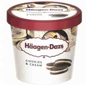 81. HaagenDazsCookiesCream81g - Haagen Dazs Cookie and Cream Ice Cream 81ml.