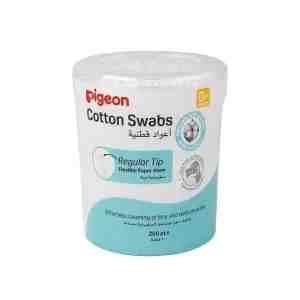 PIGEON 100 Cotton Swab Flexible  Soft Paper Stem Safe for Baby 200s 22196 - PIGEON 100 Cotton Swab Flexible  Soft Paper Stem