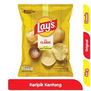 Lays Keripik Kentang Rasa Original 64 g - Lays Keripik Kentang Rasa Original 64 g