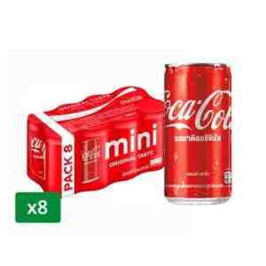 180 . x 8  COKE Mini Original Taste 180 ml. x 8 units