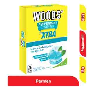 Woods Peppermint Lozenges Permen Xtra Peppermint 15 g - Woods Peppermint Lozenges Permen Xtra Peppermint