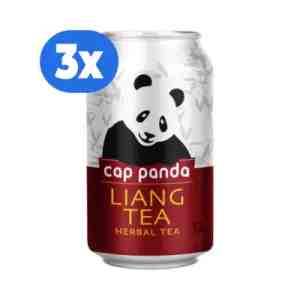 Bundle 3 Cap Panda Liang Teh Kaleng 310ml 1pcs - pNikmati kesegaran herbal alami pereda panas dal