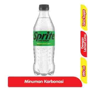 Sprite Zero Minuman Soda Rasa Lemon Jeruk Nipis Bebas Gula Botol 390 ml - Sprite Zero Minuman Soda Rasa Lemon Jeruk Nipis Be