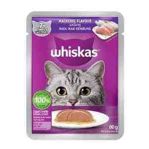 WHISKAS POUCH MACKEREL 80G