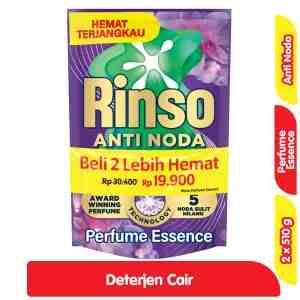 Rinso Anti Noda Molto Detergen Cair  Pelembut Pakaian Perfume Essence 510 g x 2 - Rinso Anti Noda Molto Detergen Cair ...