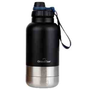 32 GrandTies Black - GrandTies Insulated Bottle with Two Pet Bowls Blac