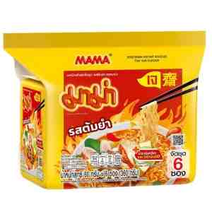 60  6 Mama Noodle Tom Yum Jey 60gX6 - Mama Instant Noodles Tom Yum Jey Flavour 60g. Pack