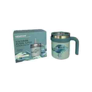 UZSPACE STAINLESS STEEL MUG LIGHT BLUE 500ML - UZSPACE STAINLESS STEEL MUG LIGHT BLUE 500ML