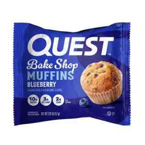 Quest Bakeshop Muffin Blueberry 57g - Soft, Bakery-Style Blueberry Protein Muffin That G
