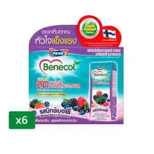 BENECOL  180 .  6 Plant Stanol Mixed Berry 180 ml. Pack 6
