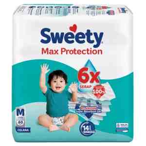 Sweety Max Protection Popok Celana Bayi M 60 pcs - Sweety Max Protection Popok Celana Bayi M 60 pcs