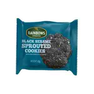 RAINBOWS BLACK SESAME SPROUTED COOKIES 45G - RAINBOWS BLACK SESAME SPROUTED COOKIES 45G