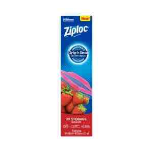 Ziploc Storage Gallon Bags 20pcspack - Value-pack storage bags with reliable zip-top clos