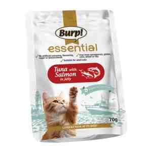 BURP  Cat Pouch Essential Tuna With Salmon In Jelly 70g - FeaturesBurp Essential prioritizes your cats hea