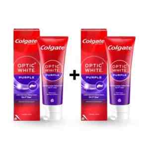 Twinpack Colgate Optic White Purple Toothpaste 100gram - pDapatkan senyum lebih cerah dan gigi tampak leb