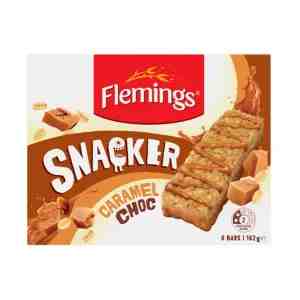 Flemings Snacker Muesli Bar Caramel Chocolate 162g - Flemings Snacker Muesli Bar Caramel Chocolate 162g