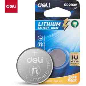 DELI ALKALINE LITHIUM BATTERY 3V CR2032 - DELI ALKALINE LITHIUM BATTERY 3V CR2032