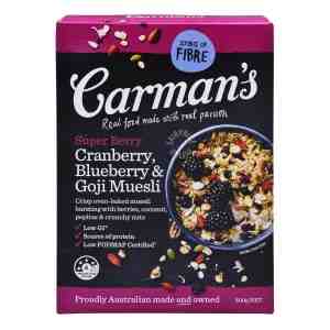 Carmans Muesli - Cranberry- Blueberry  GojiMuesliSuper Berry - Carmans Muesli - Cranberry- Blueberry  GojiMuesl